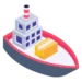 Isometric cargo ship